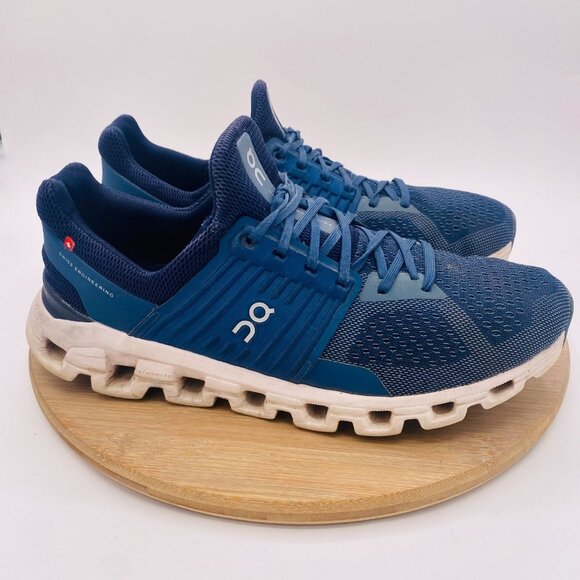 On Cloud X Running Shoes Mens 9 Blue Mesh Trail Trainers Swift Sneakers - Picture 1 of 10